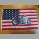 US- Flagge mit Motorrad